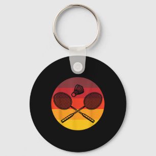 Badminton Graphic Badminton Player Shuttle Sports  Key Ring