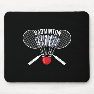 Badminton Graphic Badminton Player Shuttle Sports Mouse Mat