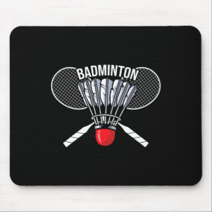 Badminton Graphic Badminton Player Shuttle Sports Mouse Mat