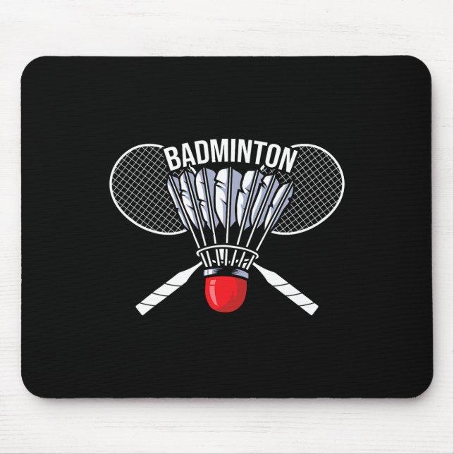Badminton Graphic Badminton Player Shuttle Sports  Mouse Mat (Front)
