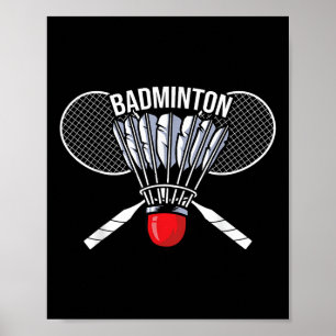 Badminton Graphic Badminton Player Shuttle Sports  Poster