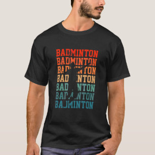 Badminton Graphic Badminton Player Shuttlecock Spo T-Shirt