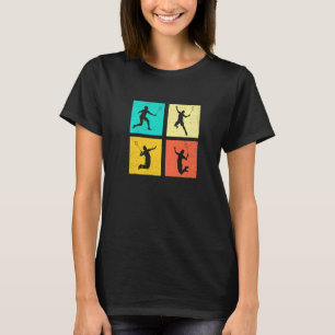 Badminton Graphic Badminton Player Shuttlecock Spo T-Shirt