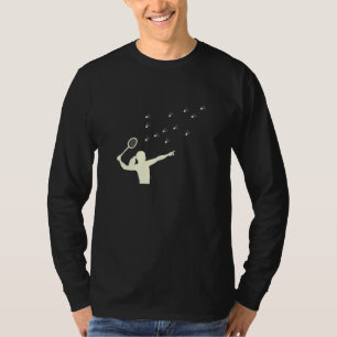 Badminton Graphic Badminton Player Shuttlecock Spo T-Shirt