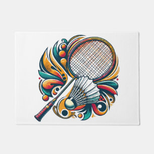 Badminton Graphic Doormat