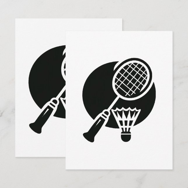 Badminton Graphic Enclosure Card (Front/Back)