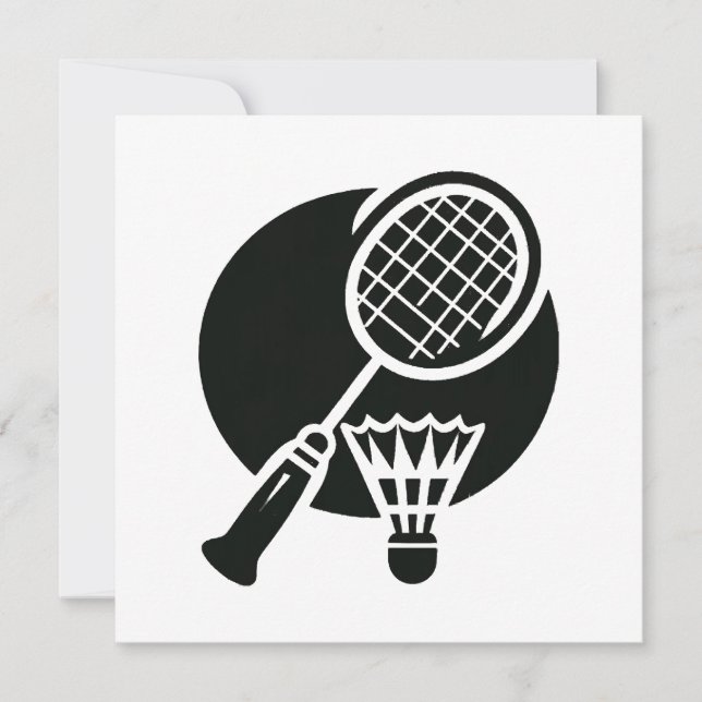 Badminton Graphic Invitation (Front)