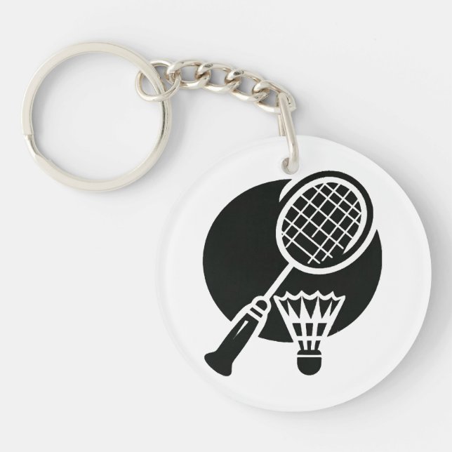 Badminton Graphic Key Ring (Front)