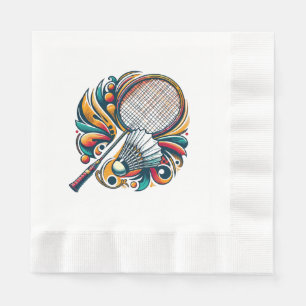 Badminton Graphic Napkin