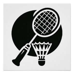 Badminton Graphic Poster