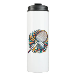 Badminton Graphic Thermal Tumbler