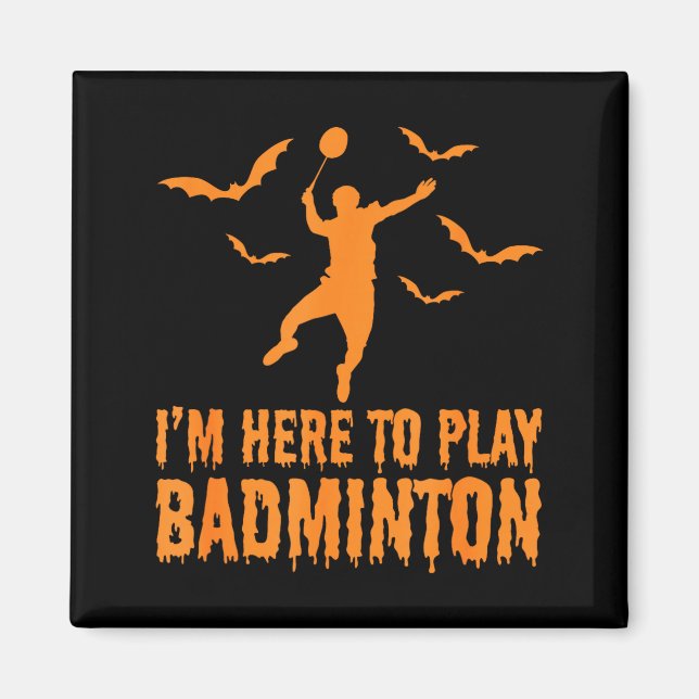 Badminton Halloween Spooky Badminton  Magnet (Front)