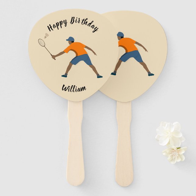 Badminton Hand Fan (Front and Back)