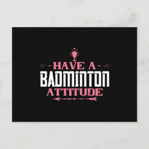 Badminton - Have a Badminton Attitude Postcard