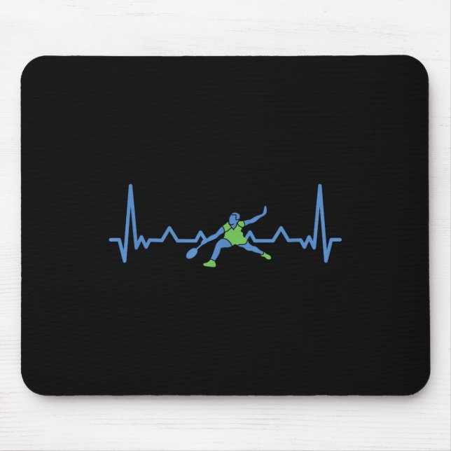Badminton Heart Rate Heart Rate  Mouse Mat (Front)