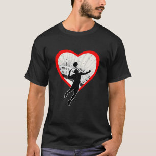 Badminton Heart Sport Love Anti Valentines Day T-Shirt