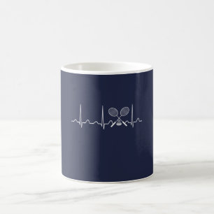 BADMINTON HEARTBEAT COFFEE MUG