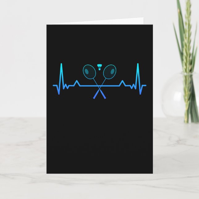 Badminton Heartbeat Gifts Card (Front)