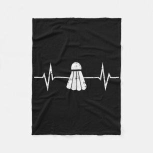 Badminton Heartbeat T Shirt Grunge Gift Player Coa Fleece Blanket