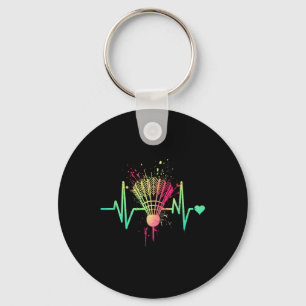 Badminton Heartbeat - Vintage Shuttle Badminton Lo Key Ring