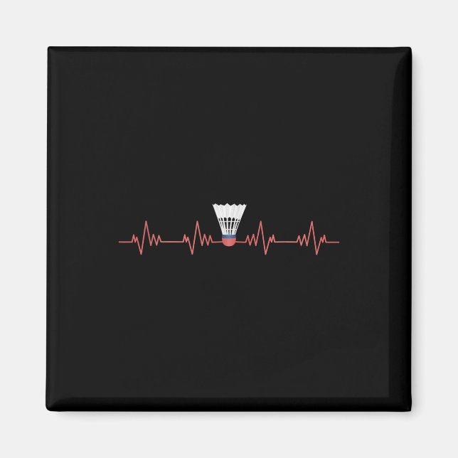Badminton Heartbeat With Shuttle For Badminton  Magnet (Front)