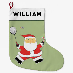 Badminton Holiday Gift Large Christmas Stocking