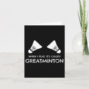 Badminton Humour Shuttles Birdies Sports Card
