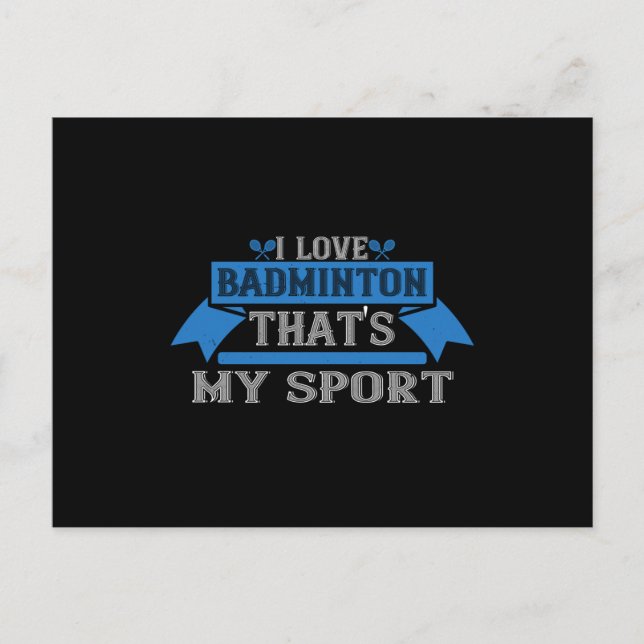 Badminton - I love Badminton Postcard (Front)