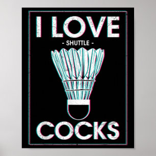 Badminton I Love S Badminton Badminton Player Poster