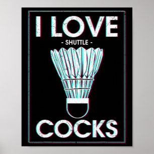 Badminton I Love S Badminton Badminton Player  Poster