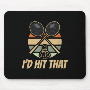 Badminton Id Hit That Retro Mouse Mat