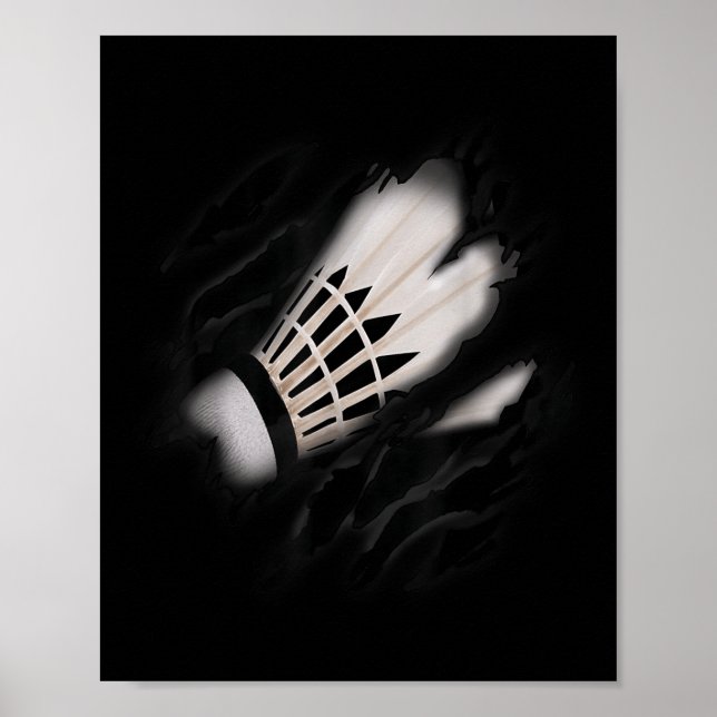 Badminton In Me Design, Badmintondesign  Poster (Front)
