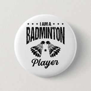 Badminton Is My Life Badminton Player Shuttle 6 Cm Round Badge