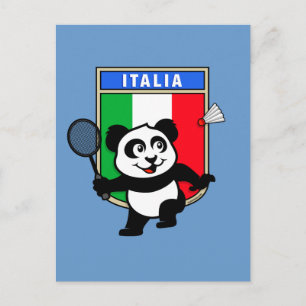 Badminton Italy Panda Postcard