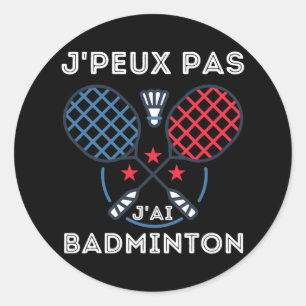 Badminton Jersey  Classic Round Sticker
