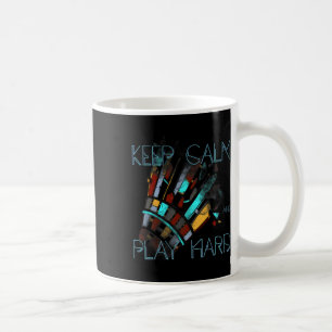 Badminton Keep Calm And Play Hard Sports  Coffee Mug