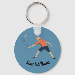 Badminton Key Ring
