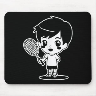 Badminton Kid Cartoon Racquet Sport Shuttle Mouse Mat