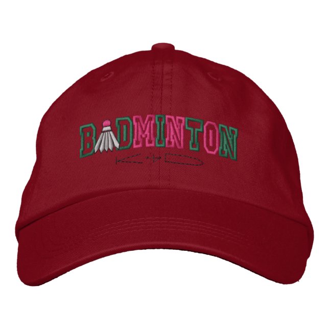 Badminton Kid Embroidered Hat (Front)