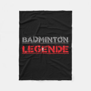 Badminton Legend Funny Badminton Gift Shuttle  Fleece Blanket
