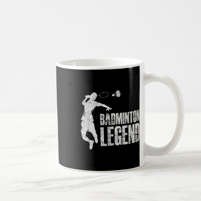 Badminton Legend _ Racket Shuttle _ Badminton Play Coffee Mug (Right)