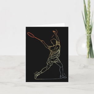 Badminton Linie Art Indoor Sports Card