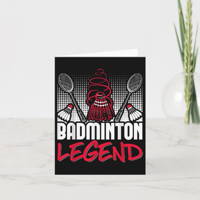 Badminton Living Legend Player Sport Shuttle  Card (Front)