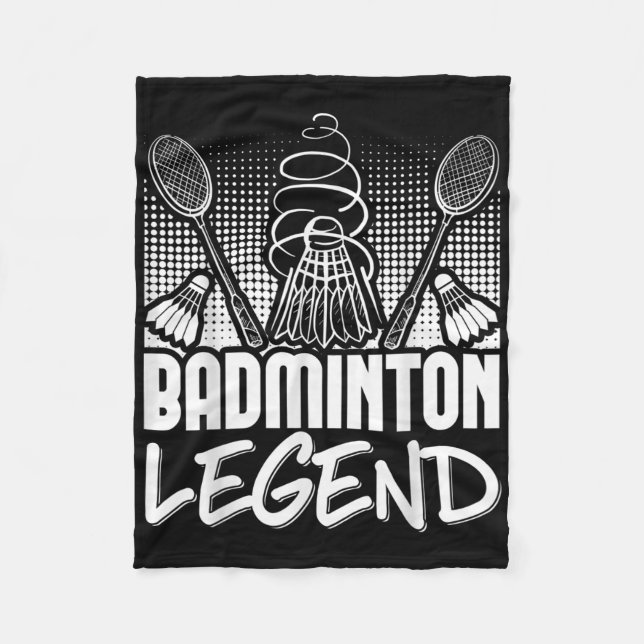 Badminton Living Legend Player Sport Shuttle  Fleece Blanket (Front)
