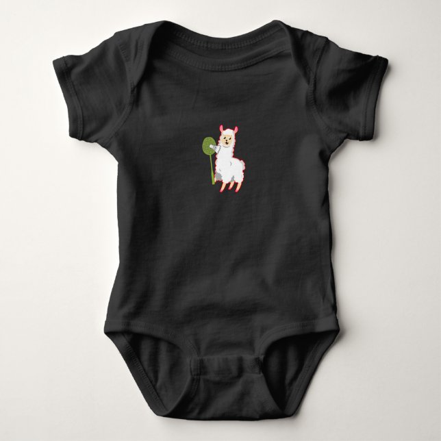 Badminton Llama Baby Bodysuit (Front)