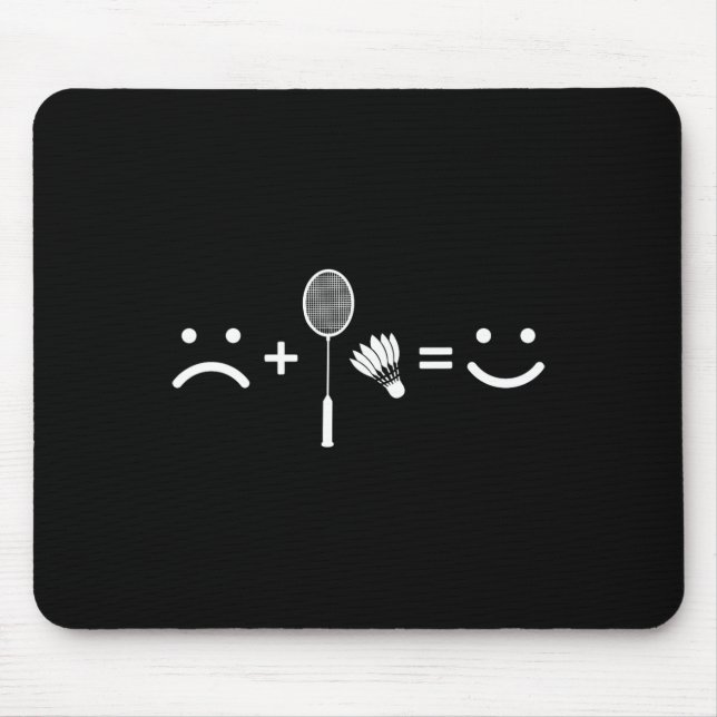 Badminton Love Happy Team Player Coach  Mouse Mat (Front)