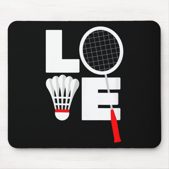 Badminton Love  Mouse Mat (Front)