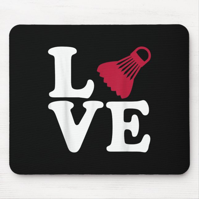 Badminton Love  Mouse Mat (Front)