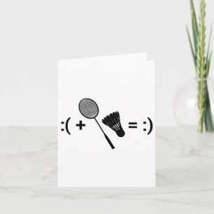 Badminton Love Shuttle Racquet Sport Badminton  Card