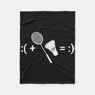 Badminton Love Shuttle Racquet Sport Badminton  Fleece Blanket